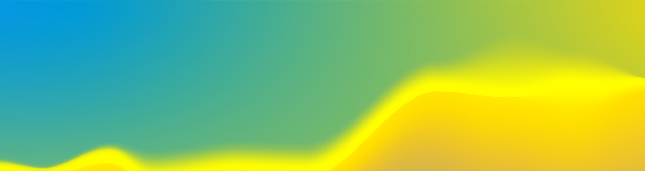 Abstract vibrant background with waves of bright yellow on a light blue backdrop representing movement and change