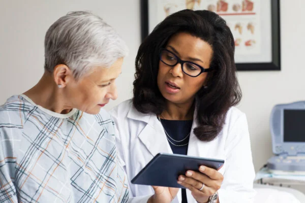Physician counseling a patient
