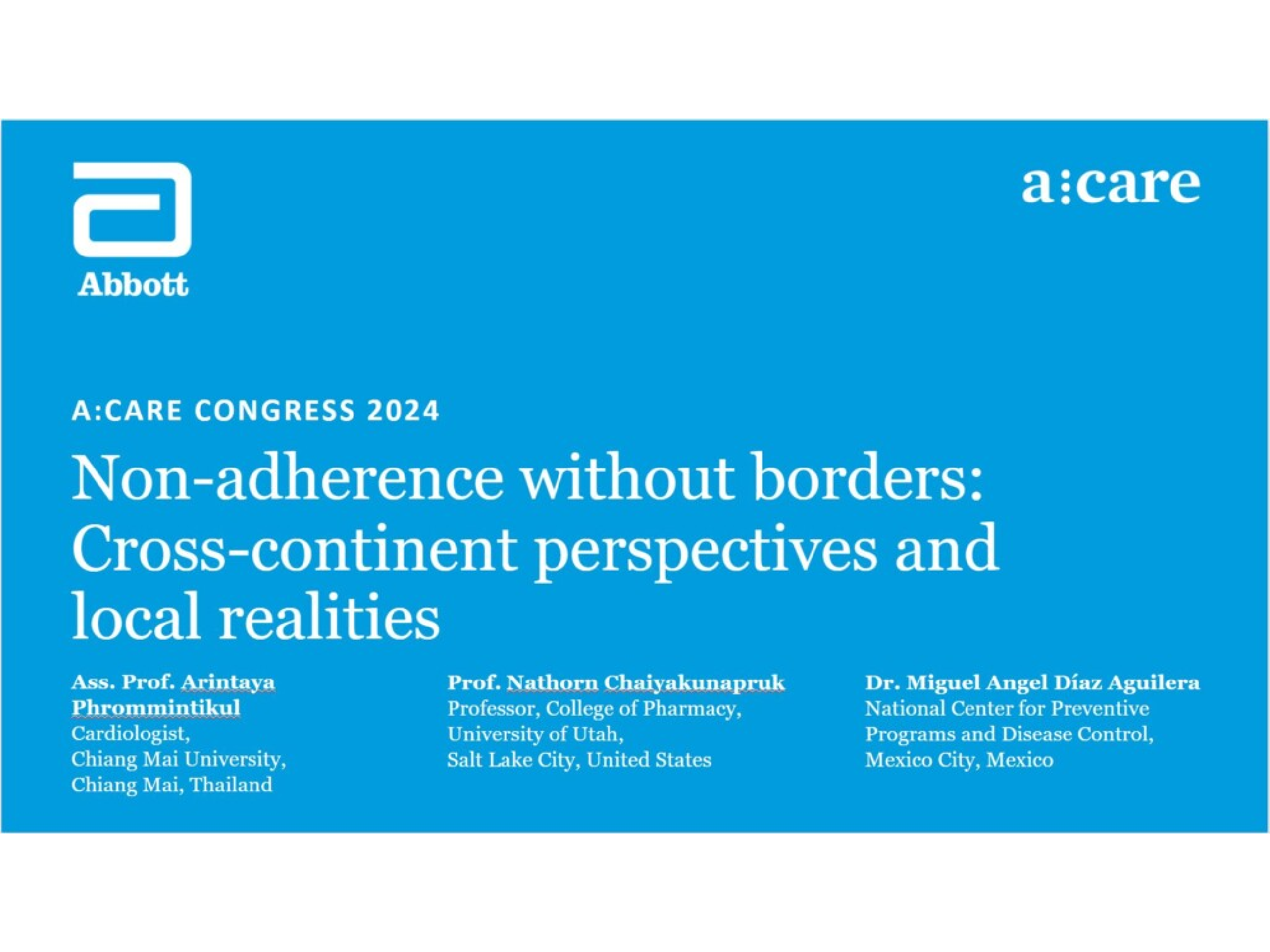 Non-adherence without borders: Cross-continent perspectives and local realities