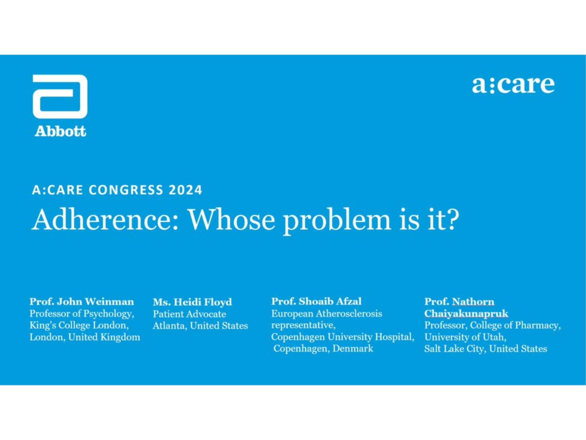 Adherence: Whose problem is it?