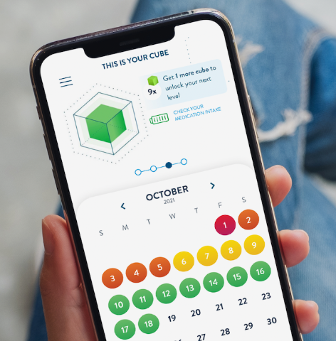 phone with my acare app open