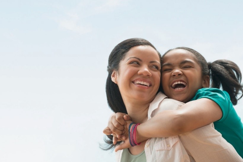 Happy mother and daughter enjoying their day.